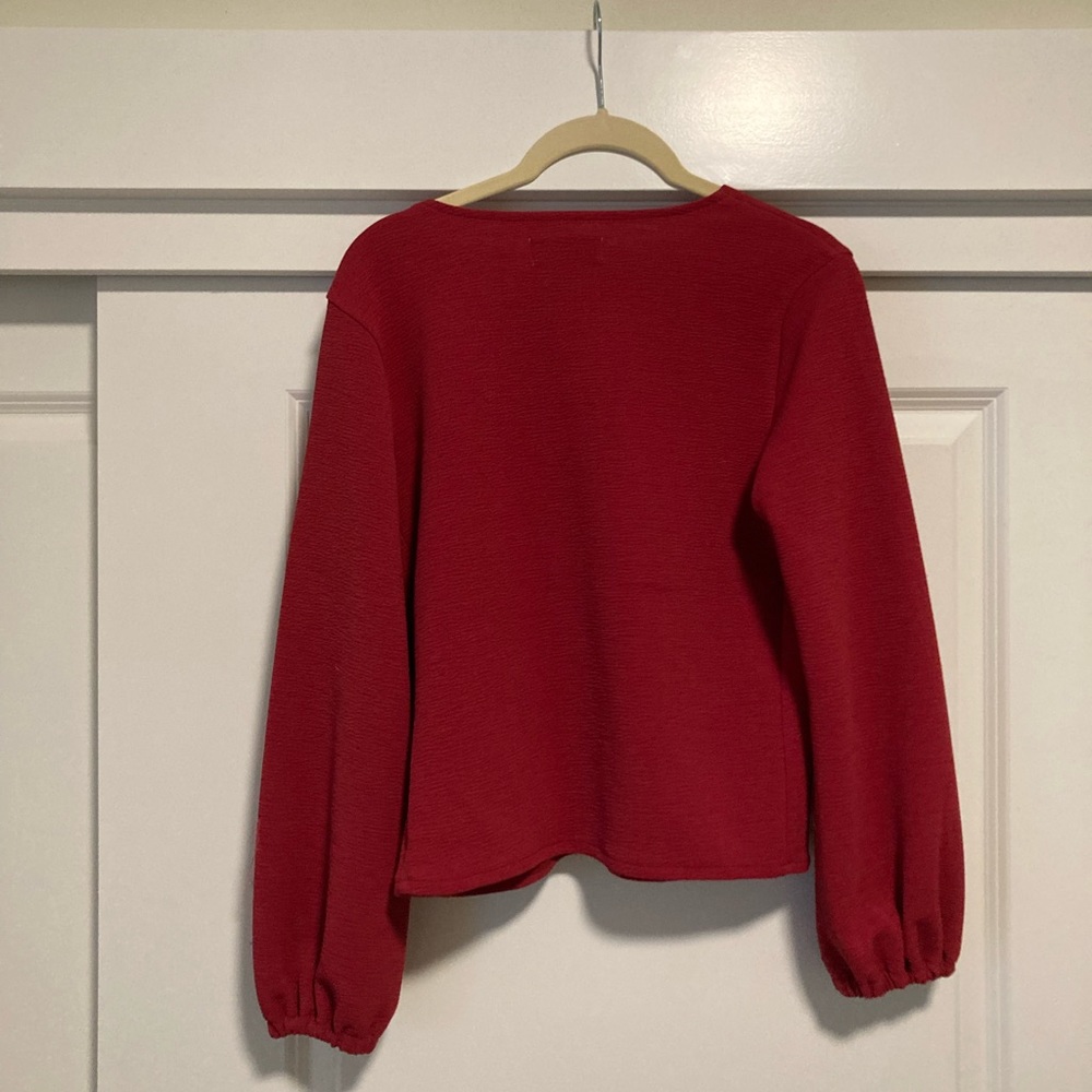 Madewell (Texture And Thread) Wrap Blouse - Size … - image 3